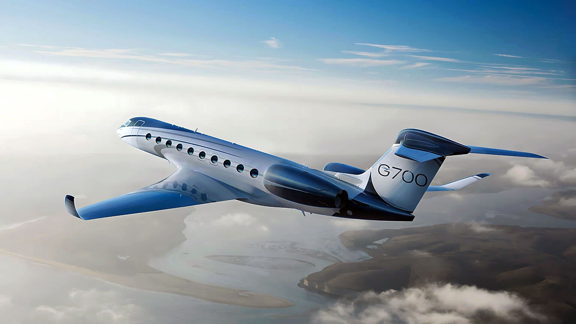 Gulfstream G700 flagship ultra long range private jet with the largest business aviation cabin