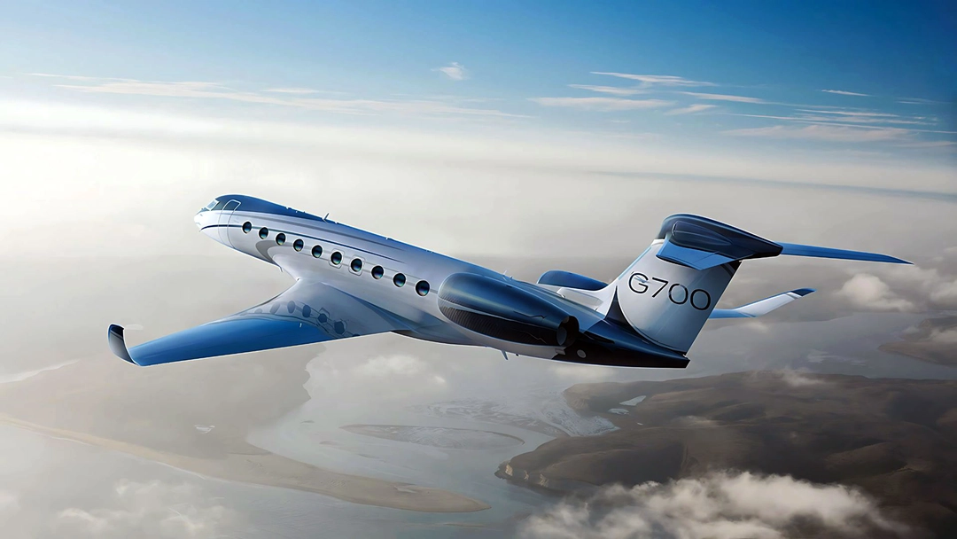 Gulfstream G700 flagship ultra long range private jet with the largest business aviation cabin